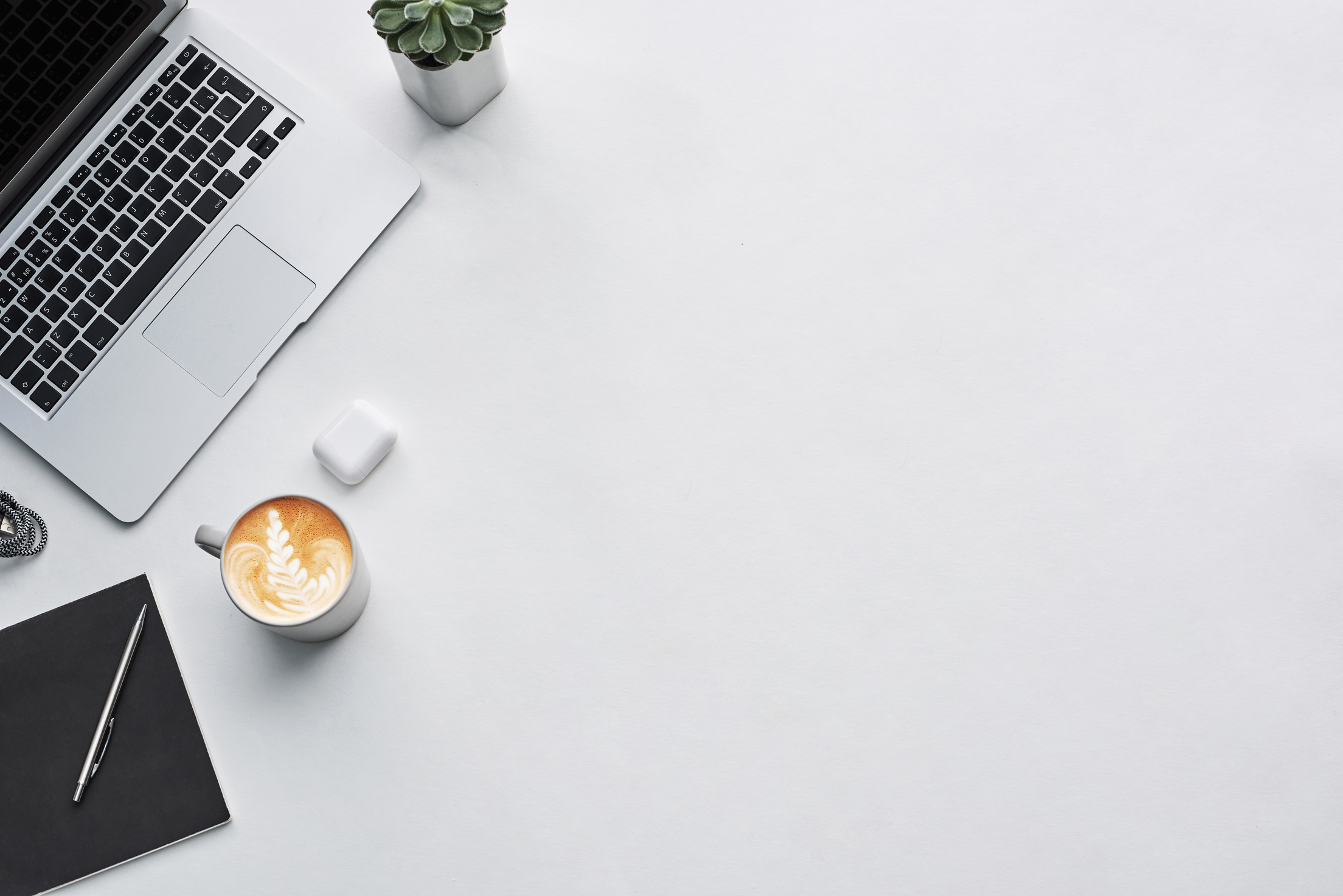 Modern workspace flatlay